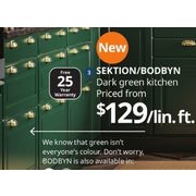 Sketion/bodbyn Dark Green Kichen  - $2580.00
