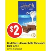 Lindt Swiss Classic Milk Chocolate Bars - $2.00
