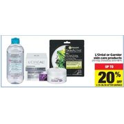 L'oreal Or Garnier Skin Care Products  - $2.78-$26.39 (Up to 20% off)