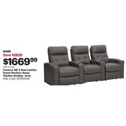 Best Buy Octane Contour Hr 3 Seat Leather Power Recliner Home