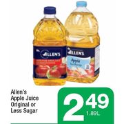 Allen’s Apple Juice Original or Less Sugar  - $2.49