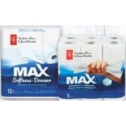 PC Max Bathroom Tissue or Paper Towels  - $6.99