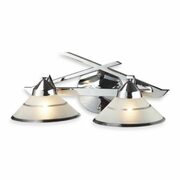 Elk Lighting Refraction 2-light Vanity Wall Light In Polished Chrome With Etched Glass Shade - $209.99 ($90.00 Off)