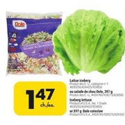 Iceberg Lettuce Or Dole Coleslaw - $1.47