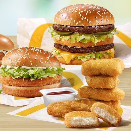 Mcdonald S Favourites Menu Get A Big Mac 6 Piece Chicken Mcnuggets Filet O Fish Or Mcchicken For 4 99 Redflagdeals Com