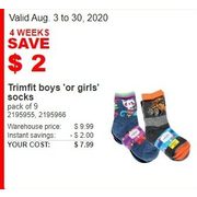 Trimfirt Boys 'Or Girsl' Socks - $7.99 ($2.00 off)