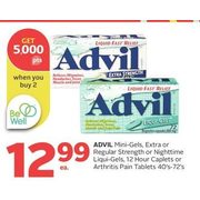 Advil Mini-Gels, Extra Or Regular Strength Or Nighttime Liqui-Gels, 12 Hour Caplets or Arthritis Pain Tablets - $12.99
