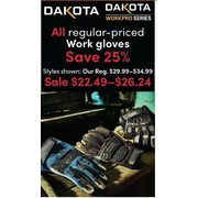 Dakota Workpro Series All-Regular Priced Work Gloves  - $22.49-$26.24 (25% off)