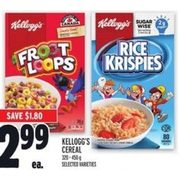 Kellogg's Cereal - $2.99 ($1.80 off)