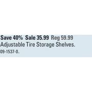 Motomaster Adjustable Tire Storage Shelves  - $35.99 (40% off)
