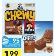 Quaker Chewy or Dipps Granola Bars - $1.99