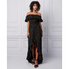 Dot Print Off-the-shoulder Ruffle Gown - $34.00 ($191.00 Off)