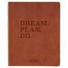 Eccolo Dream Plan Do 2021 Faux Leather Agenda In Brown - $11.69 ($11.80 Off)