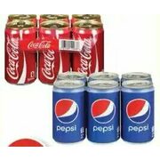 Coca-Cola or Pepsi Mini Cans - 2/$6.00