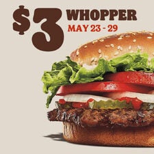 [Burger King] Get a $3 Whopper with the Burger King App!