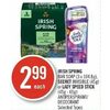 Irish Spring Bar Soap, Secret Invisible Or Lady Speed Stick Antiperspirant/Deodorant - $2.99