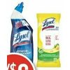 Lysol Disinfecting Wipes Or Toilet Bowl Cleaner - 2/$6.00