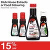 Club House Extracts or Food Colouring - 15% off
