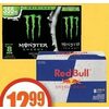 Red Bull or Monster Energy Drinks - $12.99