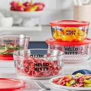Pyrex Glass 8-piece Hello Kitty Decorated Food Storage Set