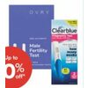 Ovry Male Fertility, Clearblue Ovulation or Pregnancy Test Kit - Up to 10% off