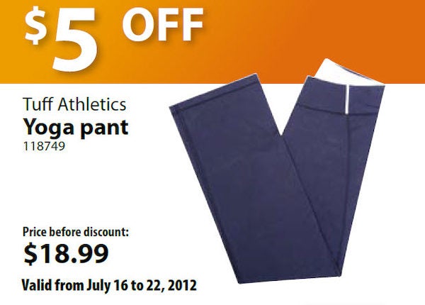 Costco: Tuff Athletics Yoga Pant - $13.99 (Save $5.00